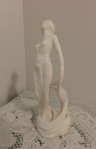Vintage Art Deco Semi Nude Dancing Lady Woman Porcelain Figurine