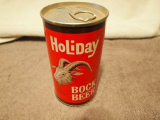 Holiday Bock Beer CAN,  Pull Tab Beer Can Straight Steel 2