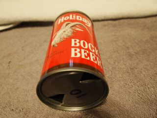Holiday Bock Beer CAN,  Pull Tab Beer Can Straight Steel 3