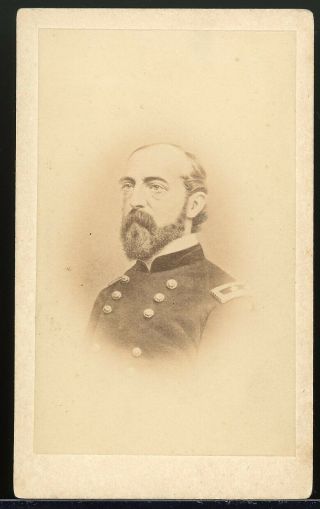 Cdv Civil War Photograph Period Union General George Meade By J.  W Black