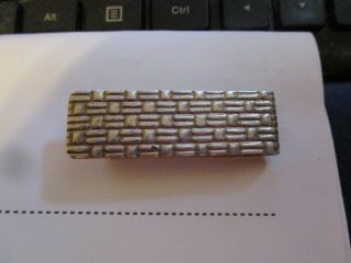 Vintage Tiffany & Co Makers Sterling Silver Weave Money Clip 21.  7g