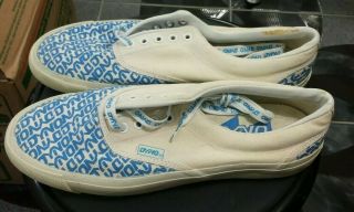 Vintage 80s bmx Dyno shoes 2x pre owned blue and white men ' s size 9 2