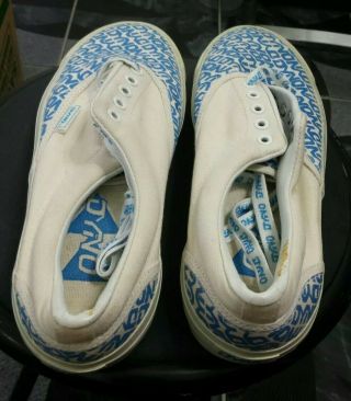 Vintage 80s bmx Dyno shoes 2x pre owned blue and white men ' s size 9 3