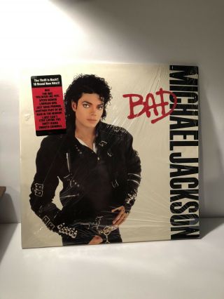 Michael Jackson 1987 Bad Lp Album In Shrink Hype Sticker Usa