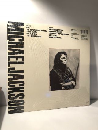 Michael Jackson 1987 Bad LP Album In Shrink Hype Sticker USA 3