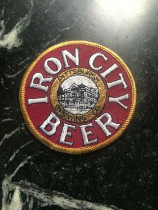 Iron City Beer Patch Pittsburgh Pa Brewing Co 80s 3” Rare Htf Logo Brewery Vtg