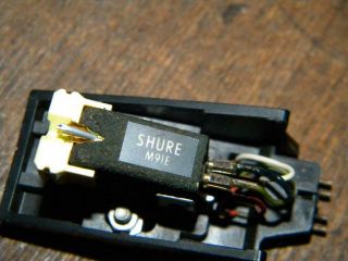 Vtg Shure M91e Audio Turntable Cartridge Hi - Track Stylus Dual 1229 Shell