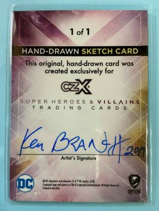 2019 DC Cryptozoic CZX Heroes & Villain Flash Artist Sketch by Ken Branch 2