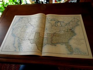 Civil War Atlas Map: United States,  Confederate States June 30,  1861