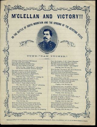 Civil War Music Sheet " Mcclellan And Victory " By Magee
