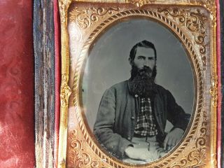 Civil war soldier ambrotype.  clarity and focus.  6th plate size 3