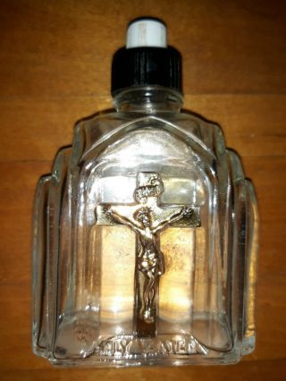 Vintage Glass Holy Water Bottle