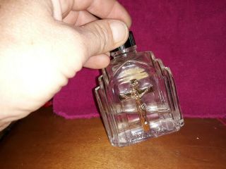 Vintage glass holy water bottle 2