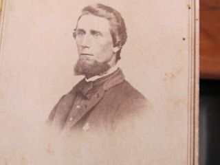 Unidentified Civil War 1st Minnesota Infantry Soldier With Corps Badge Cdv Photo