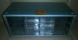 Vintage E - Z Find Full - Vue Divided 3 Drawer Small Parts Metal Cabinet Akro - Mills