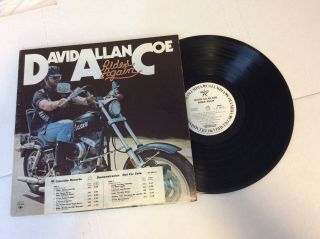 David Allan Coe - Rides Again - Lp - Columbia Stereo Promo 
