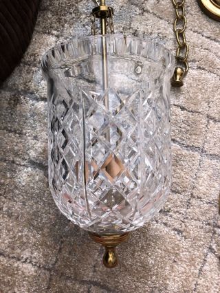 Rare Vintage Waterford Crystal Bell Jar Colonial Lantern Chandelier