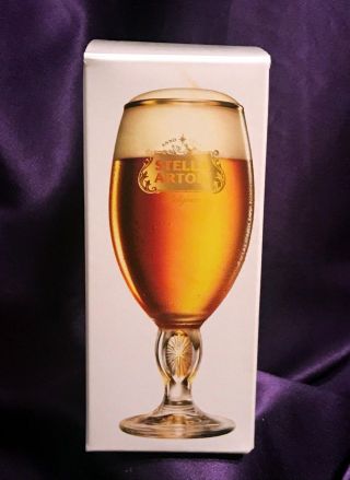 Nib – Stella Artois Belgium 33cl Chalice Bar Ware Glass Gold Trim Ltd Edition