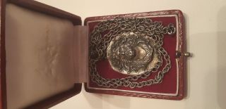 Rare Vintage Silver Pendant Designed By Prof.  Ernst Fuchs,  Box
