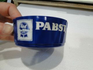 Vintage Pabst Blue Ribbon Beer Ashtray Blue Plastic Marked Brookpark