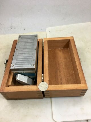 Vintage Brown & Sharpe Magnetic Transfer Block,  In Wooden Box,