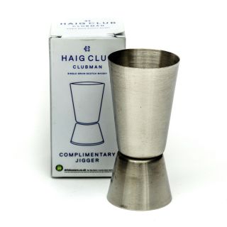 Haig Club Stainless Steel Spirit Measure Jigger 25ml 50ml Cocktail Home Pub Bar