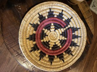Antique Navajo Native American Wedding Basket,  Handmade Bowl 13” 14 Pt Rare Vtg