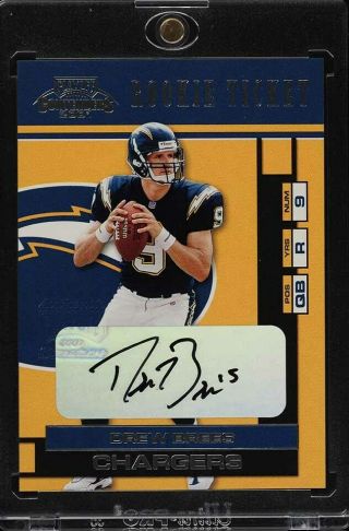 2001 Playoff Contenders Drew Brees Rookie Rc Auto /500