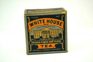 Vintage White House Tea Box With Contents - Orange Pekoe And Pekoe