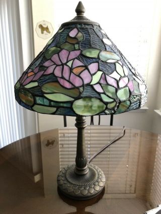 Tiffany Style Stained Glass Leaded Table Lamp