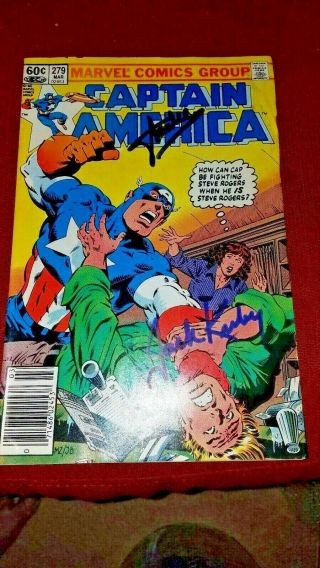 1983 Captain America 279 Autographed By Stan Lee & Jack Kirby With.  1 Of 1
