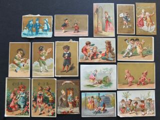 Antique Victorian Era French Advertising Trade Cards Au Bon Marche Paris & More