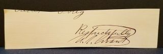 Ulysses S.  Grant Signed Partial Letter / Document Cut