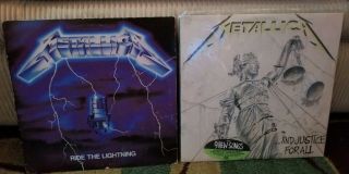 Metallica And Justice For All & Ride The Lightening Vinyl