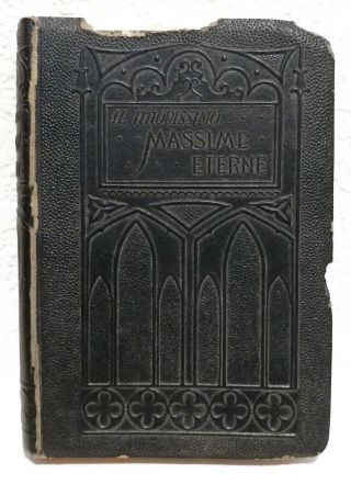 1944 Vintage Massime Eterne Italian Catholic Bible Prayer Book Large Print