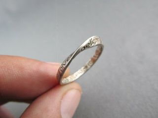 Vintage Sterling Ps 37:4 Twist " Delight Yourself In The Lord " Band Ring