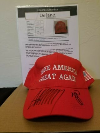 Donald Trump And Ivanka Trump Autographed Make America Great Again Hat Maga
