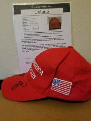 Donald Trump and Ivanka Trump Autographed Make America Great Again Hat MAGA 2