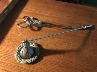Partylite Enchantment Candle Snuffer Set P7012 Silver Pewter Euc
