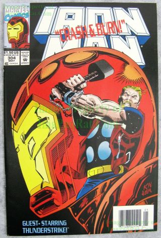 Iron Man 304 Newsstand Variant W/ Cards Hulkbuster Armor Avenger Ultron Hulk
