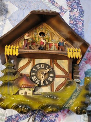 Vintage Cuckoo Clock West Germany With Water Fall