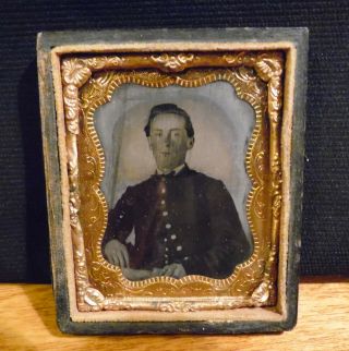 Antique Civil War Tintype Photo Union Soldier 13th Vt Inf Templeton