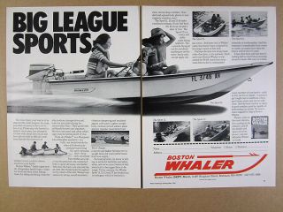 1981 Boston Whaler Sport 11 13 15 & 17 Boats Vintage Print Ad