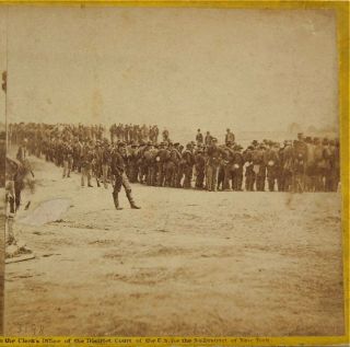 1860s Civil War Stereoview Photo Of Confederate Prisoners By Mathew Brady Pow