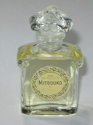 Vintage Perfume Bottle Mini - Guerlain - Mitsouko - Edt - 5 Ml - 0.  17 Oz - Full