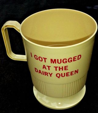 Vintage Plastic Dairy Queen Ice Cream Coffee Mug Plastic Cocoa Cup