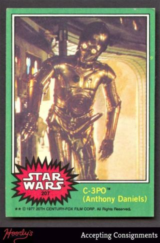 1977 Star Wars 207a C - 3po A.  Daniels Err Obscene Very Good - Ex Golden Rod Error