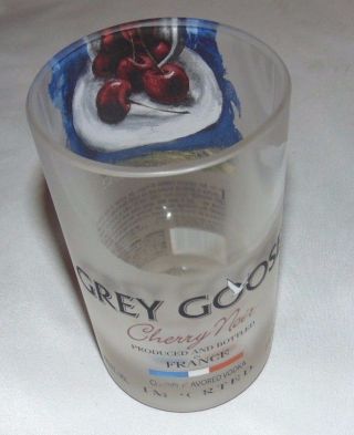 Collectible Grey Goose Cherry Noir Vodka Drink Glass 1 Liter 5.  75 " Tall