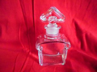 Vintage Signed Baccarat Crystal Made In France Guerlain Perfume Bottle 6 1/2 "