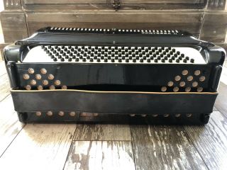 Hohner Contessa II Vintage Black Accordion Made in Germany w/ Case Needs Work 3